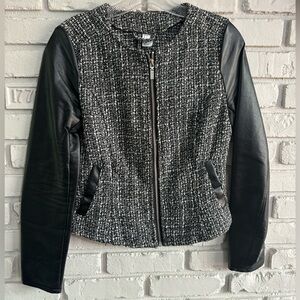 H&M Jacket - Tweed and Faux Leather